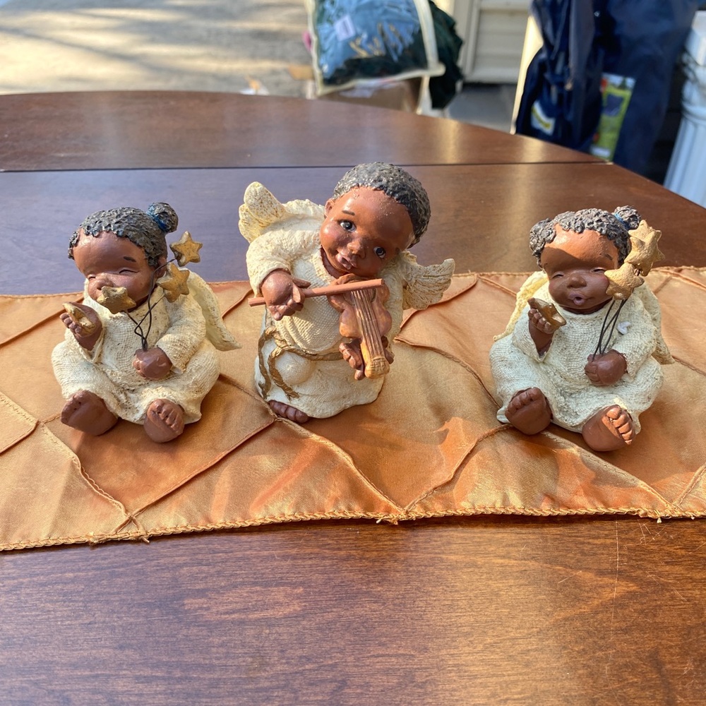 3 beautiful angel figurines. 3 inches tall.